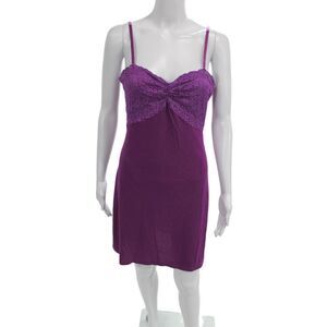 Natori Womens Lace Sleep Camisole Purple Size S